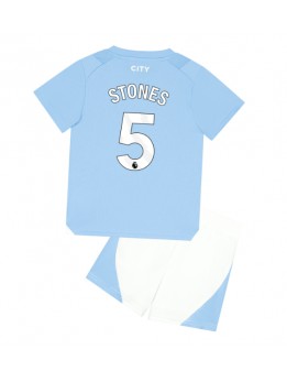 Manchester City John Stones #5 Replika Hemmakläder Barn 2023-24 Kortärmad (+ byxor)